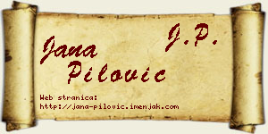 Jana Pilović vizit kartica